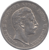 1907 SILVER 5 MARK GERMANY - SILVER WORLD COINS - Cambridgeshire Coins