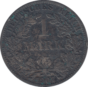 1907 SILVER GERMANY 1 MARK - SILVER WORLD COINS - Cambridgeshire Coins