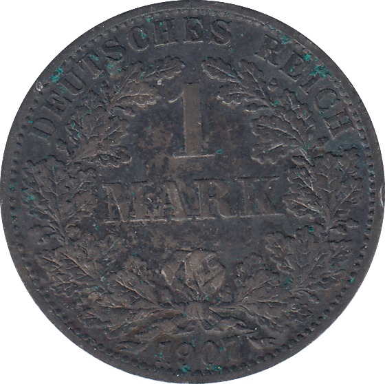 1907 SILVER GERMANY 1 MARK - SILVER WORLD COINS - Cambridgeshire Coins