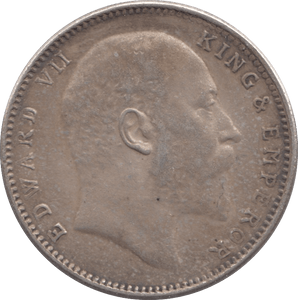 1907 SILVER ONE RUPEE INDIA - SILVER WORLD COINS - Cambridgeshire Coins
