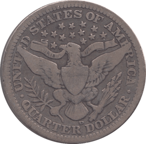 1907 SILVER QUARTER DOLLAR ( USA ) - SILVER WORLD COINS - Cambridgeshire Coins