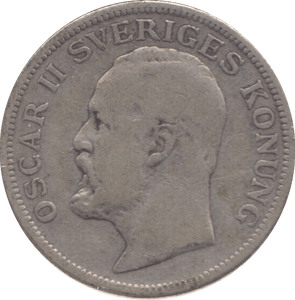 1907 SILVER SWEDEN KORONA - SILVER WORLD COINS - Cambridgeshire Coins