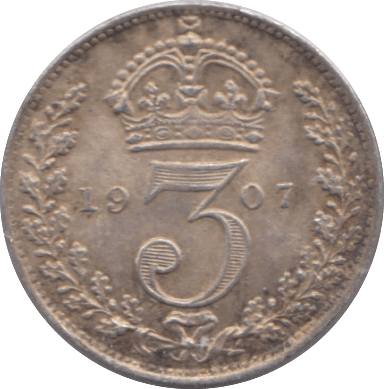 1907 SILVER THREEPENCE ( EF ) - Threepence - Cambridgeshire Coins