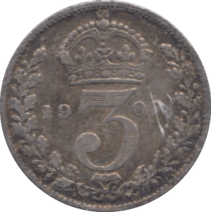 1907 SILVER THREEPENCE ( FINE ) - Threepence - Cambridgeshire Coins