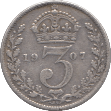 1907 SILVER THREEPENCE ( FINE ) - Threepence - Cambridgeshire Coins