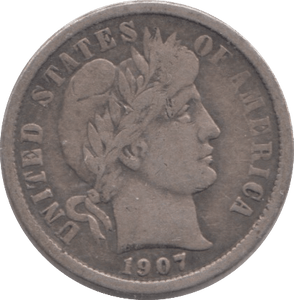 1907 SILVER USA DIME - SILVER WORLD COINS - Cambridgeshire Coins