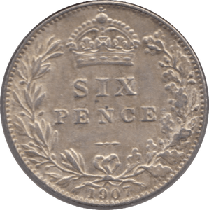 1907 SIXPENCE ( EF ) - SIXPENCE - Cambridgeshire Coins