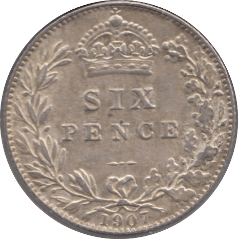 1907 SIXPENCE ( EF ) - SIXPENCE - Cambridgeshire Coins