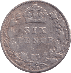 1907 SIXPENCE ( F ) - SIXPENCE - Cambridgeshire Coins