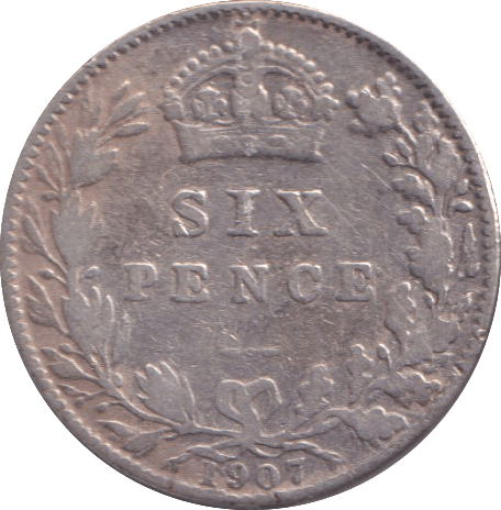 1907 SIXPENCE ( F ) - SIXPENCE - Cambridgeshire Coins