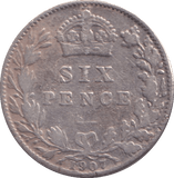 1907 SIXPENCE ( F ) - SIXPENCE - Cambridgeshire Coins