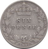 1907 SIXPENCE ( FINE ) - SIXPENCE - Cambridgeshire Coins