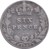 1907 SIXPENCE ( FINE ) - SIXPENCE - Cambridgeshire Coins