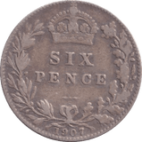 1907 SIXPENCE ( FINE ) - SIXPENCE - Cambridgeshire Coins