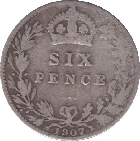 1907 SIXPENCE (FINE) - SIXPENCE - Cambridgeshire Coins