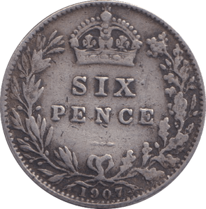 1907 SIXPENCE ( GF ) - SIXPENCE - Cambridgeshire Coins