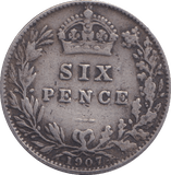 1907 SIXPENCE ( GF ) - SIXPENCE - Cambridgeshire Coins