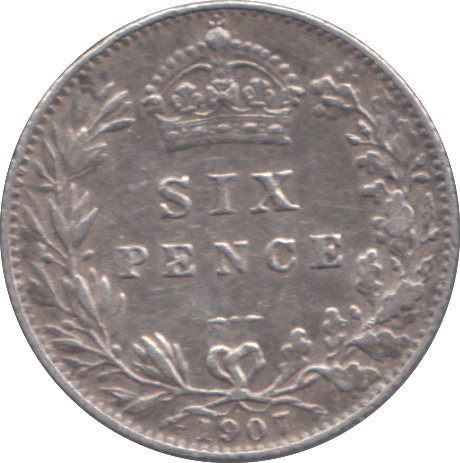 1907 SIXPENCE ( GVF ) - SIXPENCE - Cambridgeshire Coins