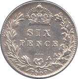 1907 SIXPENCE ( GVF ) - SIXPENCE - Cambridgeshire Coins