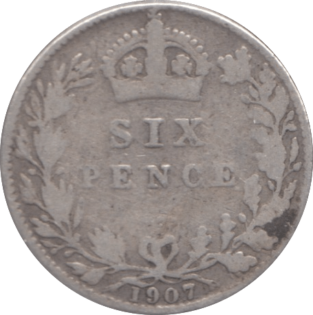 1907 SIXPENCE ( NF ) - SIXPENCE - Cambridgeshire Coins