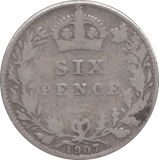 1907 SIXPENCE ( NF ) - SIXPENCE - Cambridgeshire Coins