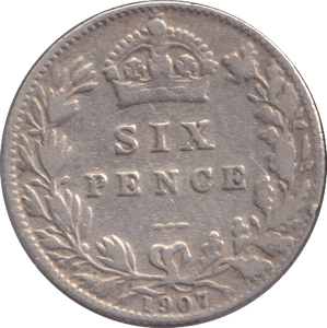 1907 SIXPENCE ( NF ) - SIXPENCE - Cambridgeshire Coins