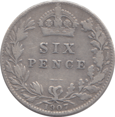 1907 SIXPENCE ( NF ) - SIXPENCE - Cambridgeshire Coins
