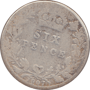 1907 SIXPENCE ( NF ) - SIXPENCE - Cambridgeshire Coins