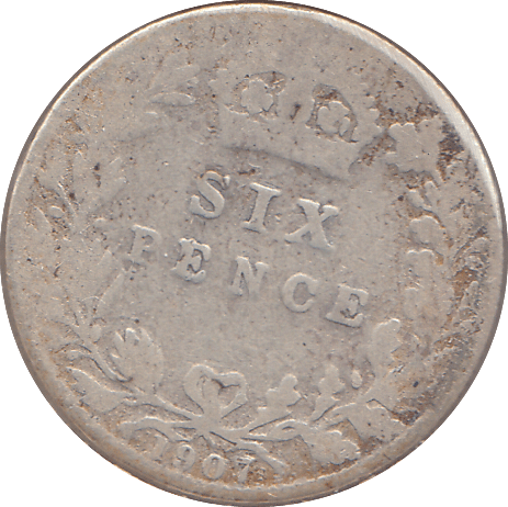 1907 SIXPENCE ( NF ) - SIXPENCE - Cambridgeshire Coins