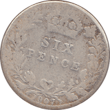 1907 SIXPENCE ( NF ) - SIXPENCE - Cambridgeshire Coins