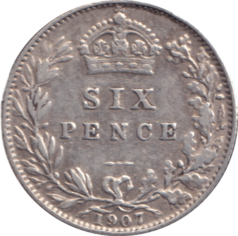 1907 SIXPENCE ( VF ) - SIXPENCE - Cambridgeshire Coins