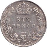 1907 SIXPENCE ( VF ) - SIXPENCE - Cambridgeshire Coins
