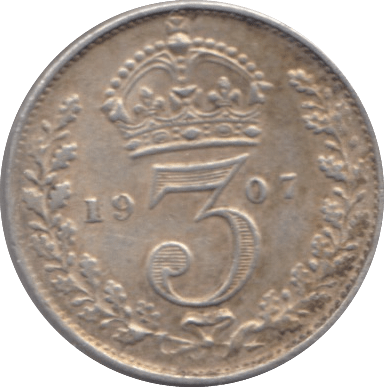 1907 THREEPENCE ( EF ) - THREEPENCE - Cambridgeshire Coins