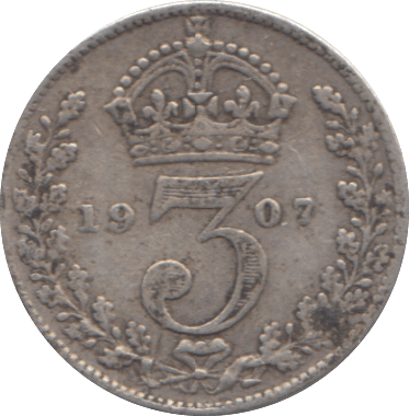 1907 THREEPENCE ( FINE ) - THREEPENCE - Cambridgeshire Coins