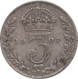 1907 THREEPENCE ( FINE ) - THREEPENCE - Cambridgeshire Coins