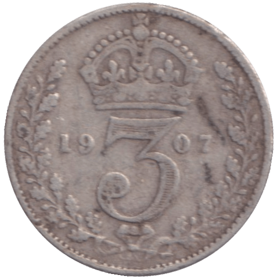 1907 THREEPENCE ( FINE ) - THREEPENCE - Cambridgeshire Coins