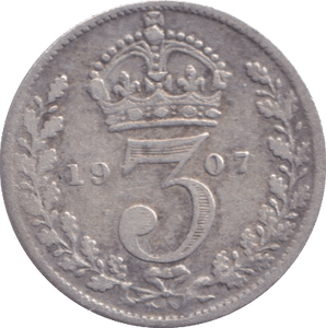 1907 THREEPENCE ( FINE ) - THREEPENCE - Cambridgeshire Coins