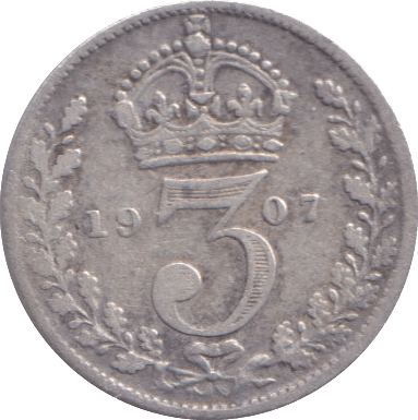 1907 THREEPENCE ( FINE ) - THREEPENCE - Cambridgeshire Coins