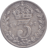 1907 THREEPENCE ( FINE ) - THREEPENCE - Cambridgeshire Coins