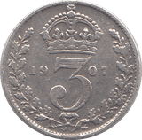 1907 THREEPENCE ( FINE ) - THREEPENCE - Cambridgeshire Coins