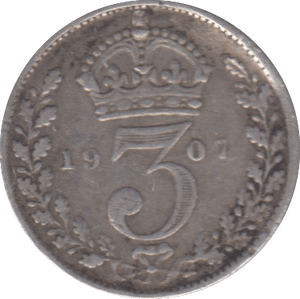 1907 THREEPENCE ( FINE ) - THREEPENCE - Cambridgeshire Coins
