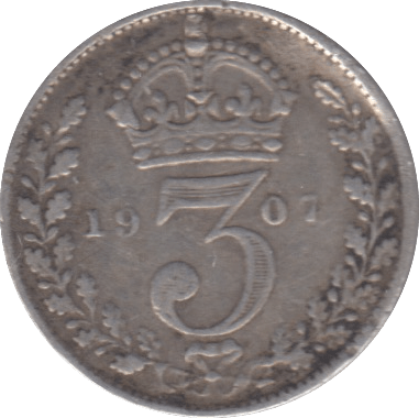 1907 THREEPENCE ( FINE ) - THREEPENCE - Cambridgeshire Coins