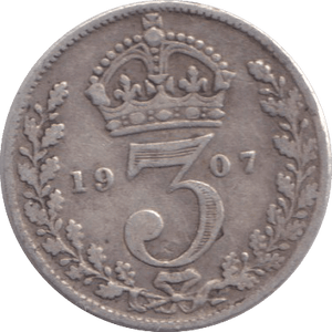 1907 THREEPENCE ( NF ) - WORLD COINS - Cambridgeshire Coins