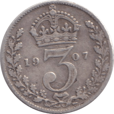1907 THREEPENCE ( NF ) - WORLD COINS - Cambridgeshire Coins