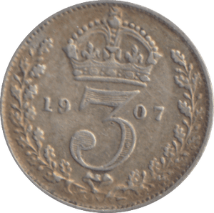 1907 THREEPENCE ( VF ) - THREEPENCE - Cambridgeshire Coins