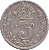 1907 THREEPENCE ( VF ) - WORLD COINS - Cambridgeshire Coins