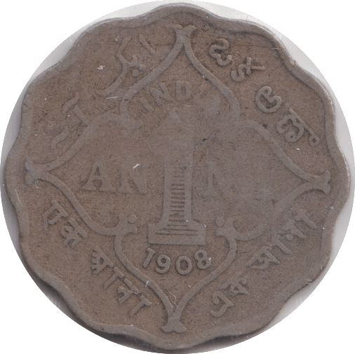 1908 COIN INDIA - WORLD COINS - Cambridgeshire Coins