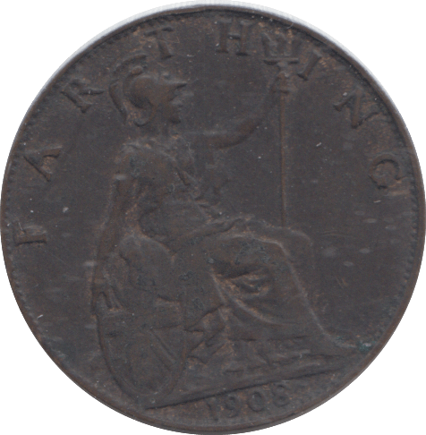 1908 FARTHING ( GF ) - FARTHING - Cambridgeshire Coins