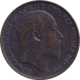 1908 FARTHING ( GVF ) - FARTHING - Cambridgeshire Coins