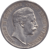 1908 FIVE MARK BERLIN A - SILVER WORLD COINS - Cambridgeshire Coins